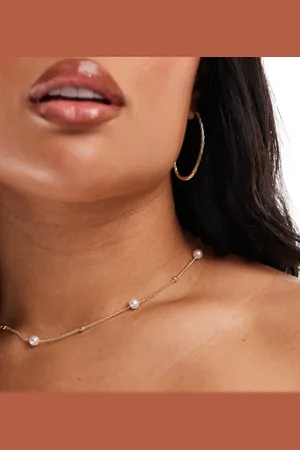 Pieces® Collar con perlas y esferas de PIECES Curve