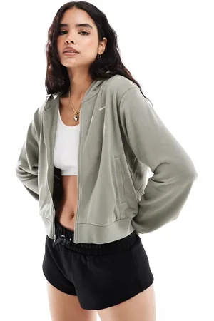 Nike Sudadera con capucha y cremallera de felpa de rizo de