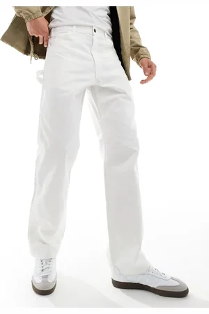 Dickies Pantalones blancos de estilo carpintero utilitario de