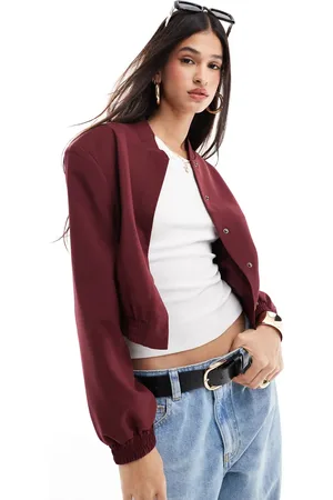ASOS Chaqueta bomber de sastre color con hombros marcados de -Rojo