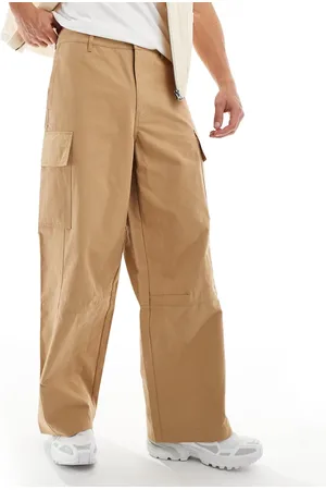 ASOS Pantalones cargo tostados sueltos con detalle de costuras de -Marrón