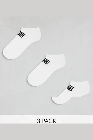 Vans Pack de 3 pares de calcetines deportivos blancos de