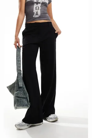 Weekday Pantalones negros de talle bajo Emily de