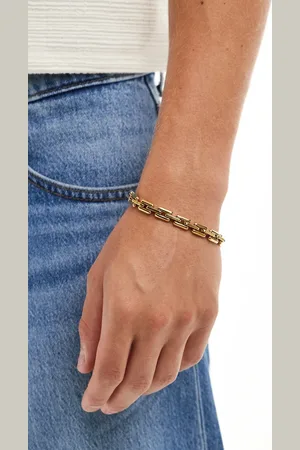 ASOS Collar tipo cadena con eslabones cuadrados de acero inoxidable resistente al agua de