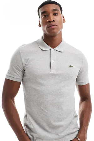 Lacoste Polo jaspeado de corte slim con logo de piqué de