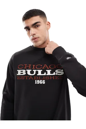 New Era Sudadera negra de los Chicago Bulls de