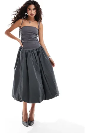 Amy Lynn Vestido midi con tirantes anudados Alexa de