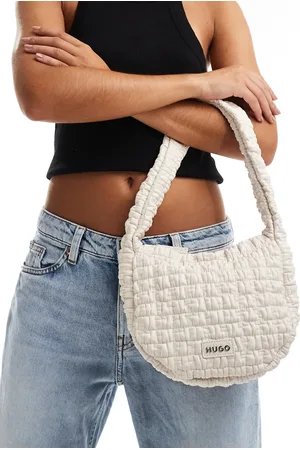 HUGO BOSS Bolso de hombro pequeño blanco hueso de