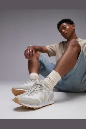 Veja Zapatillas de deporte blancas, color piedra y beis de Alveomesh y ante Rio Branco de