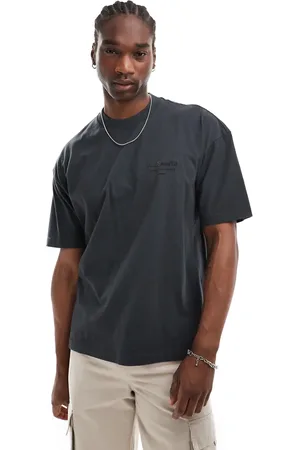 AllSaints Camiseta gris con logo a tono Xander de