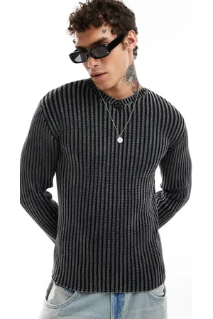 Weekday Jersey de corte slim con cuello de pico Morris de