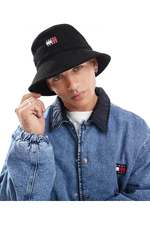 Tommy Hilfiger Sombrero de pescador con detalle de bandera de pana de