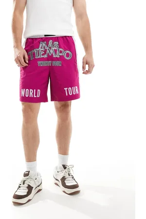 PUMA Pantalones cortos magenta de estilo fútbol MÁS TIEMPO de