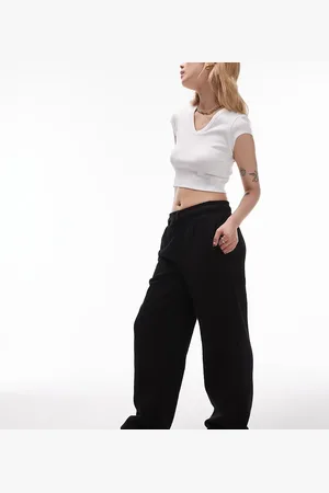 Topshop Joggers negros de pernera recta de