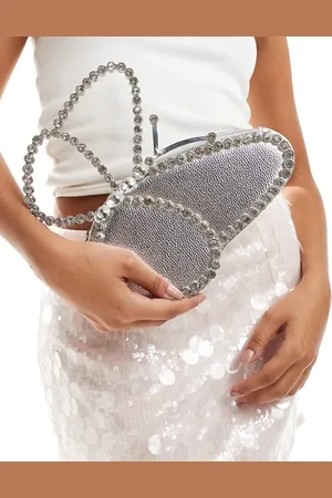 Public Desire Bolso clutch en forma de mariposa con pedrería The Alessia Butterfly de