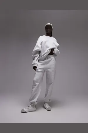 Topshop Joggers gris jaspeado con bajos ajustados de (parte de un conjunto)
