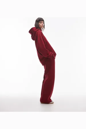Topshop Joggers color de corte recto de (parte de un conjunto)-Rojo