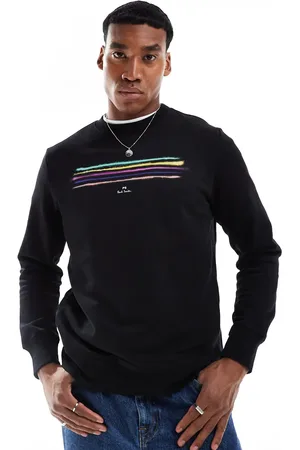 Paul Smith Sudadera negra con logo multicolor de