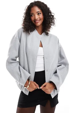 VILA Chaqueta bomber gris claro de