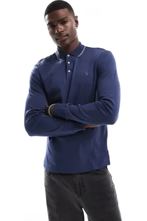 Ralph Lauren Polo jaspeado de manga larga con logo de icono de algodón pima de