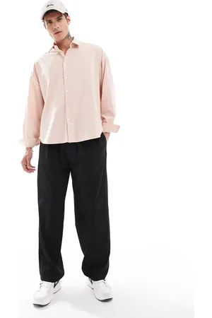 ASOS Camisa rosa pálido extragrande de