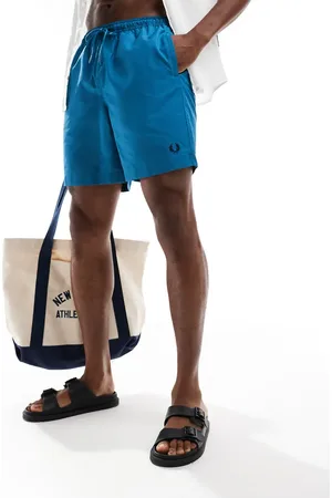 Fred Perry Shorts de baño azules clásicos de