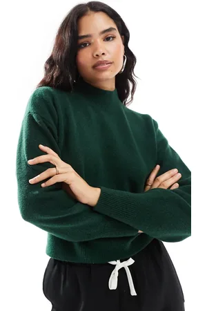 & OTHER STORIES Jersey verde con cuello redondo de -Negro