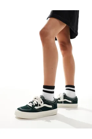 Vans Zapatillas de deporte verde oscuro y blancas Rowley de