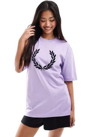 Fred Perry Camiseta claro con corona de laurel estampada de