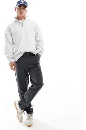 Lee Pantalones chinos grises holgados de estilo worker de lona de