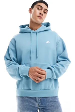 Nike Sudadera azul claro con capucha y logo básico de