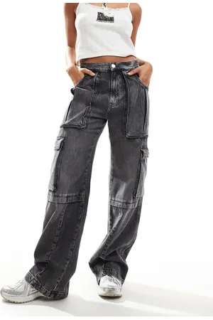 AllSaints Vaqueros cargo con lavado negro Echo de