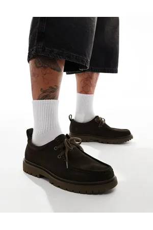 Calvin Klein Zapatos safari marrones con diseño híbrido y bandeleta de -Negro