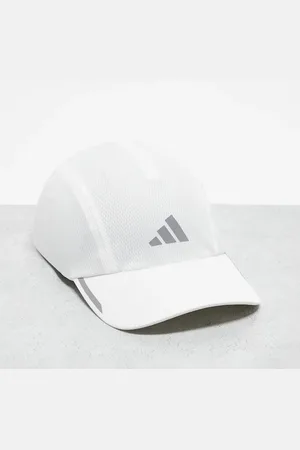 adidas Gorra blanca con diseño de cuatro paneles de malla Aeroready de adidas Running-Blanco