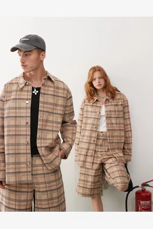 Reclaimed Chaqueta unisex a cuadros de pana de (parte de un conjunto)