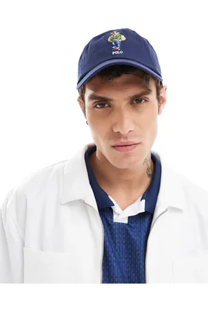 Ralph Lauren Gorra de béisbol con logo bordado de oso universitario de sarga de