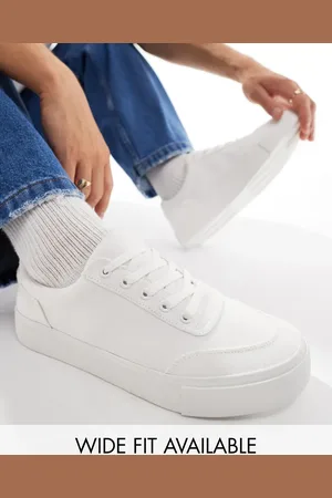 ASOS Zapatillas de deporte blancas de lona de