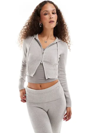 Lioness Sudadera claro con capucha y cremallera de punto de (parte de un conjunto)