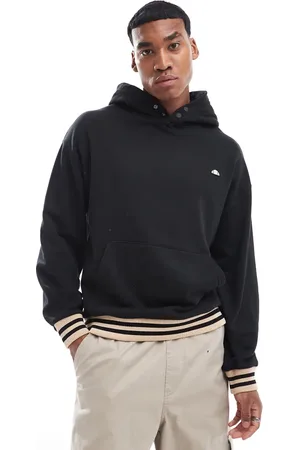 Ellesse Sudadera negra sin cierres con capucha y detalle de ribete Hazzo de