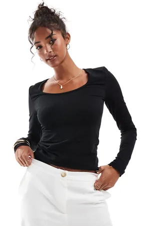 & OTHER STORIES Top de manga larga y corte slim con cuello ancho de