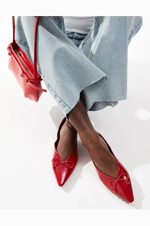 ASOS Bailarinas rojas con lazo Lovie de