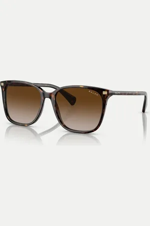 Ralph Lauren Gafas de sol marrones cuadradas con lentes marrones de -Marrón