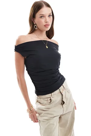 Abercrombie & Fitch Top fruncido de