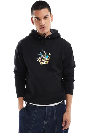 Santa Cruz Sudadera negra con capucha y logo delantero Sommer de