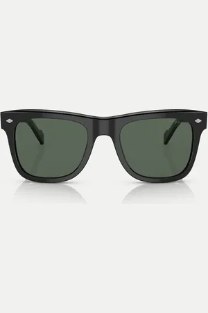 vogue Gafas de sol negras con montura cuadrada y lentes verdes de Eyewear