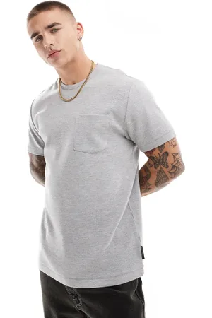 French Connection Camiseta gris jaspeado clásica con bolsillo de French Connection