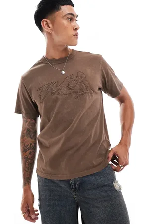 Weekday Camiseta lavado de corte cuadrado con aplicación gráfica Toby de