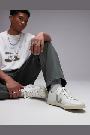 Veja Zapatillas de deporte intenso y color arcilla con logo de cuero Esplar de