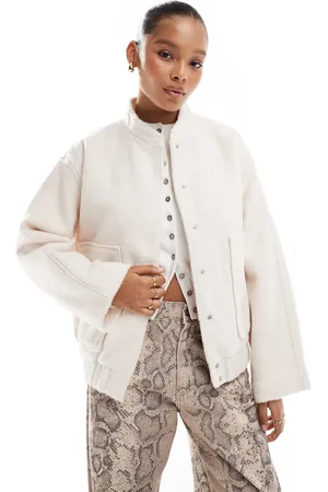 Pieces® Chaqueta bomber color de -Blanco