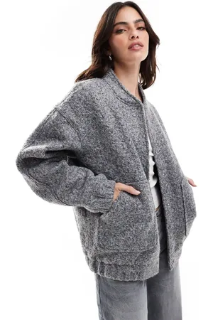 VERO MODA Chaqueta bomber medio holgada de tejido texturizado de